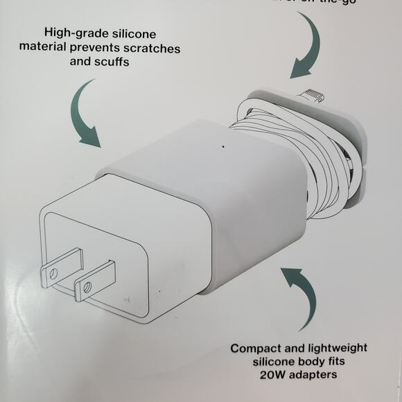 U Brand Adapter Wrap (white) Set Of 2 phone cord keeper - Picture 4 of 4